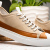 LANDO Sueded Calfskin Sneaker Taupe