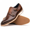 Hand Burnished Italian Calfskin Monkstrap, Brown