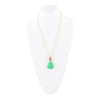 Lime Turquoise Golden Pendant Necklace