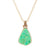 Lime Turquoise Golden Pendant Necklace