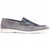 Sueded Italian Goatskin & Crocodile Loafer Grey