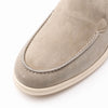 Sueded Italian Goatskin Loafer Bone