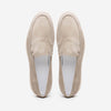 Sueded Italian Goatskin Loafer Bone