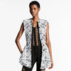 Louis Vuitton Sleeveless Graphic Tweed Flounce Jacket