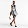 Louis Vuitton Sleeveless Graphic Tweed Flounce Jacket