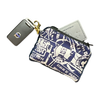 Travel Stamps Vintage Silk Scarf Coffee Run Keychain Bag