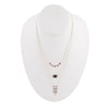 Marcasite and Onyx Sterling Silver Layered Necklace