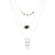 Marcasite and Onyx Sterling Silver Layered Necklace