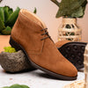 Suede Calfskin Chukka Boot, Tobacco