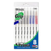 Assorted Color Stick Pen w/ Cushion Grip (8/Pack)