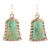Meriette Blue Turquoise Golden Drop Earrings