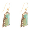 Meriette Blue Turquoise Golden Drop Earrings