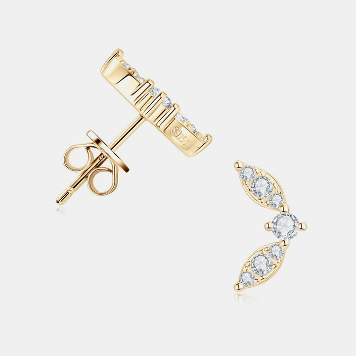 Moissanite 925 Sterling Silver Stud Earrings - Cocoa Yacht Club