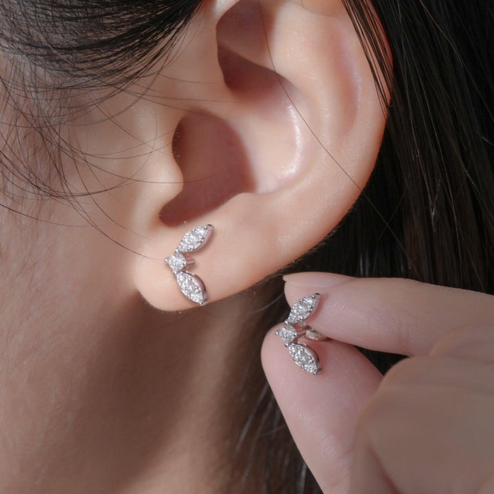 Moissanite 925 Sterling Silver Stud Earrings - Cocoa Yacht Club