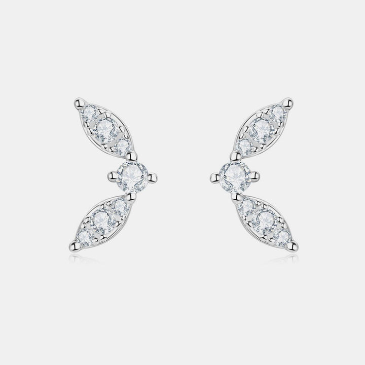 Moissanite 925 Sterling Silver Stud Earrings - Cocoa Yacht Club