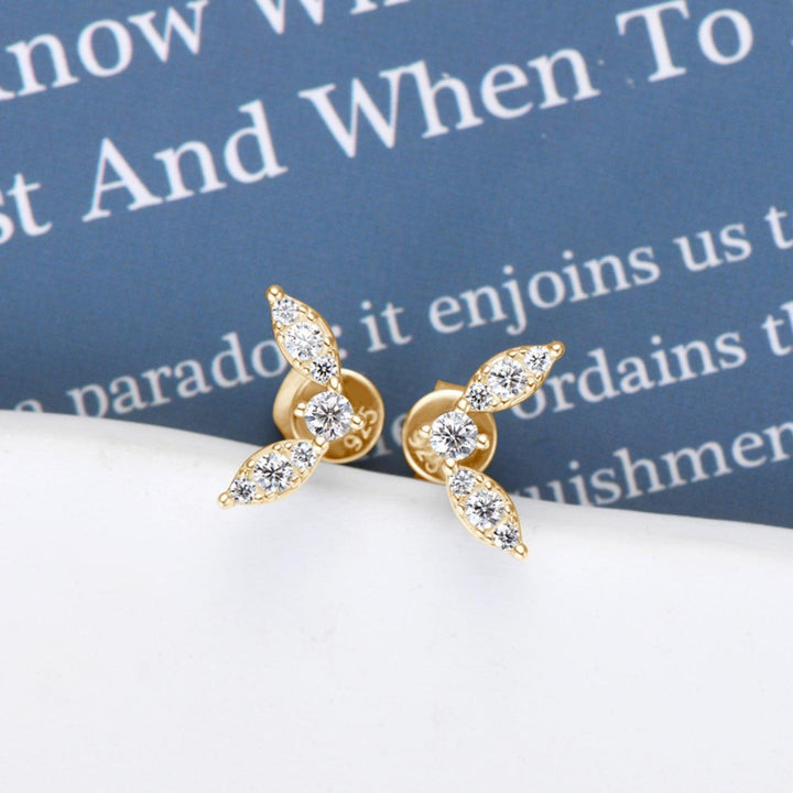 Moissanite 925 Sterling Silver Stud Earrings - Cocoa Yacht Club