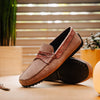 Sueded Calfskin with Crocodile Driver Candy