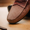 Sueded Calfskin with Crocodile Driver Candy