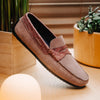 Sueded Calfskin with Crocodile Driver Candy