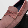 Sueded Calfskin with Crocodile Driver Candy