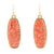 Odyssey Long Orange Sponge Coral Golden Statement Earrings