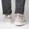 OLYMPIAS Genuine Python and Italian Sueded Goatskin, Grey