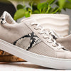 OLYMPIAS Genuine Python and Italian Sueded Goatskin, Grey