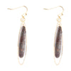 Onyx Matrix Teardrop Statement Earring