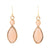 Peach Aventurine and Bronze Drop Earrings