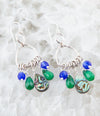 Peacock Abalone Drop Earrings