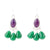 Peacock Purple Agate Drop Earrings
