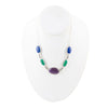 Peacock Purple Agate Multistone Necklace