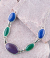Peacock Purple Agate Multistone Necklace