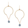Pearl and Bronze Chain Earrings