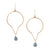 Pearl and Bronze Chain Earrings