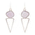 Pink Opal and Sterling Silver Triangle Earrings