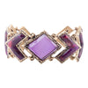 Pointy Purple Turquoise Golden Link Bracelet
