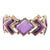 Pointy Purple Turquoise Golden Link Bracelet