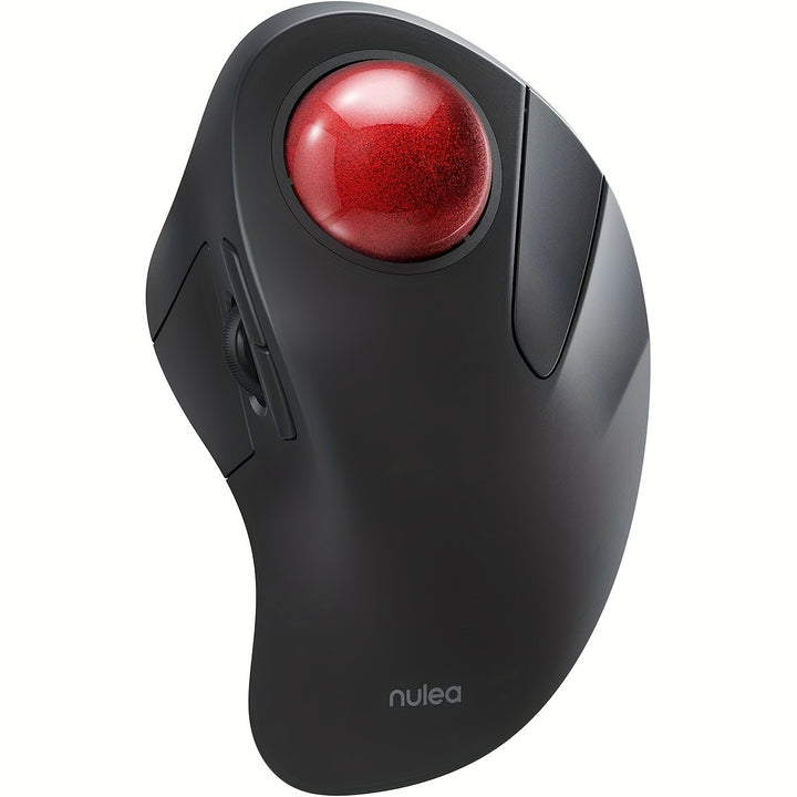 Nulea Wireless Ergonomic Trackball Mouse Rechargeable BT Rollerball Mouse 44mm Index Finger Trackball 5 Adjustable DPI Compatible with PC Laptop Mac