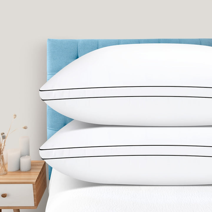 King Size Pillow Set of 2 Soft  Comfortable Down Alternative Hotel Pillow for Side  Back Sleepers Sleeping Bed Pillows 2pcs