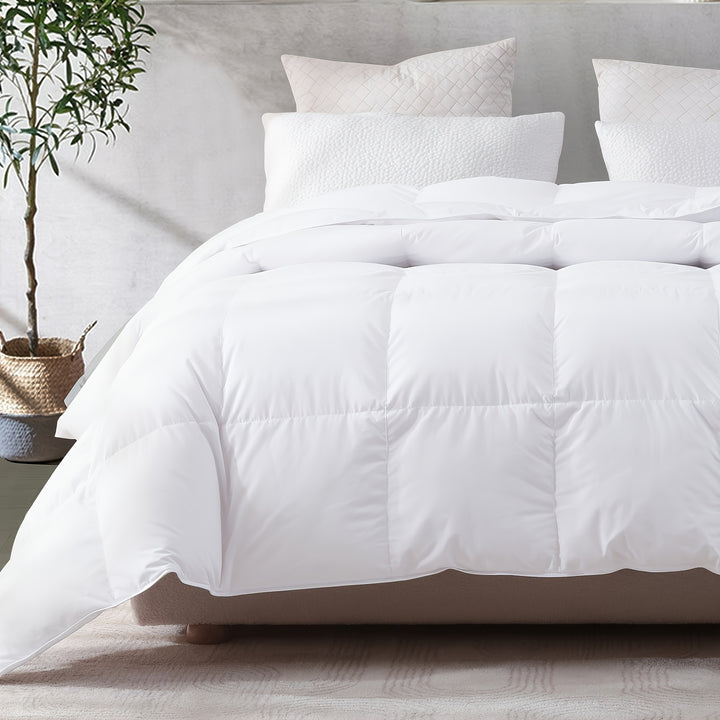 White Thickened Allseason Quilt Soft And Comfortable Breathable Allseason Quilt Boxstyle Sewn Solid Color Quilt Machinewashable Modern Bedroom Bedding Suitable For Bedrooms Hotels And Guest Rooms