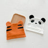 Baby Girl Cartoon Animal Print Round Collar Short-Sleeved Onesies