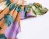 Baby Girl Floral Print Ruffle Design O-Neck Onesies In Summer