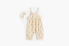 Baby Girl Floral Print Pattern Backless Design Sleeveless Rompers With Handband