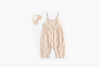 Baby Girl Floral Print Pattern Backless Design Sleeveless Rompers With Handband