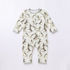 Baby Animal Print Pattern Full Button Design Cotton Romper