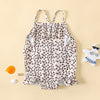 Baby Girl Floral Print Pattern Lace Design Sling Swimsuit Onesies In Summer