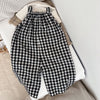Baby Girl Plaid Pattern Sleeveless Strap Rompers In Spring