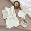 Baby Girl Camisole Knitted Vest In Spring&Autumn One Piece Include Cap