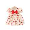 Baby Girl Polka Dot Graphic Bow Tie Princess Derss
